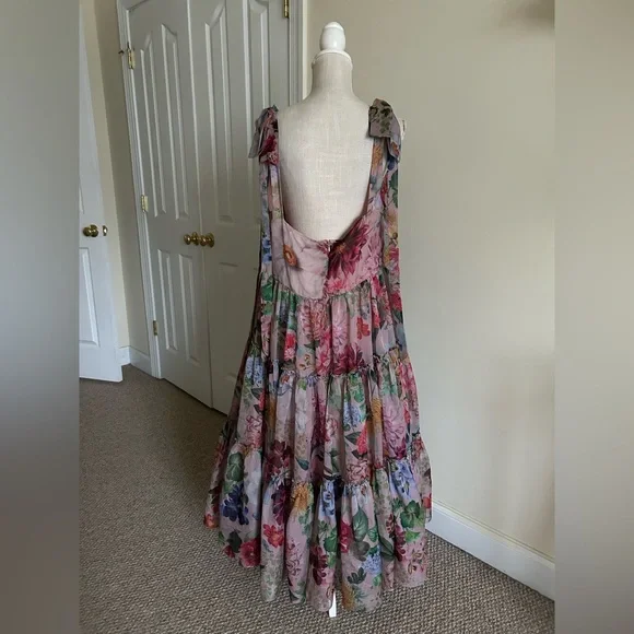 Anthropologie Geisha Designs Isabella Floral Midi Puffy Dress size XXL - Picture 5 of 11